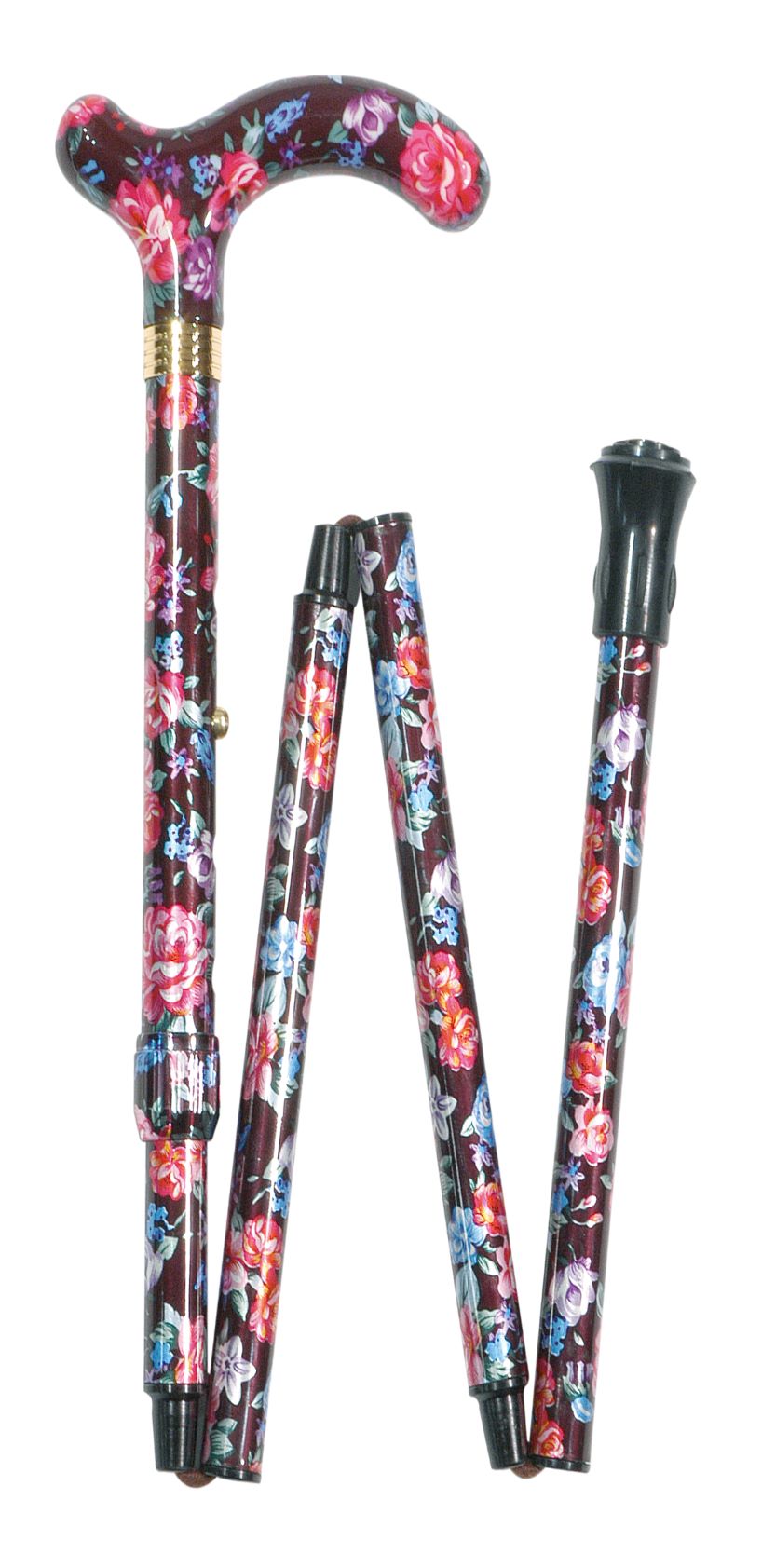 WALKING STICKS PATTERNED PETITE FOLDING ADJUSTABLE CLASSIC CANES