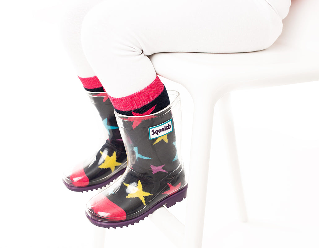 TRANSPARENT WELLIES FOR CHILDREN SQUELCH