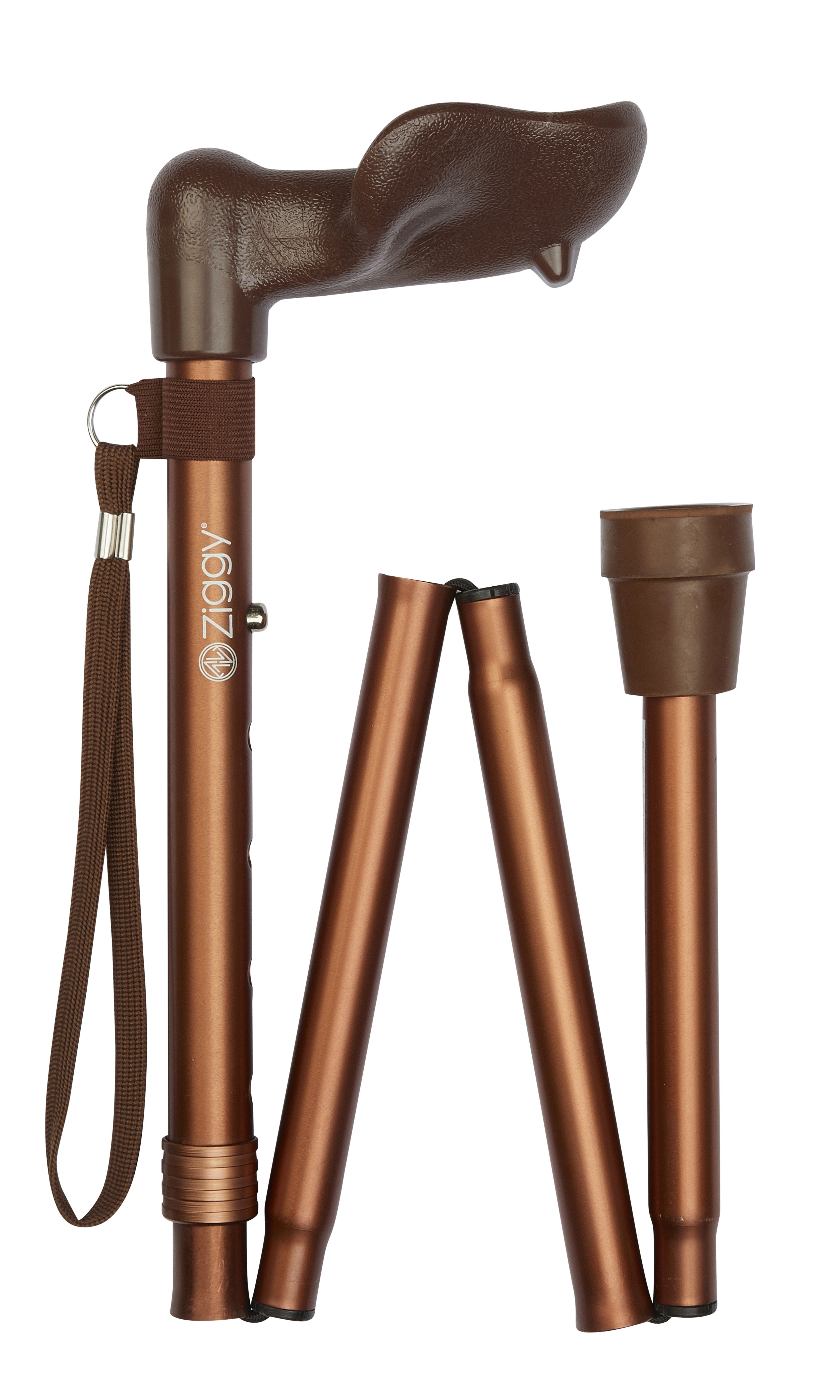 Adjustable Folding Walking Stick with Anatomical Handle Charles Buyers & Ziggy